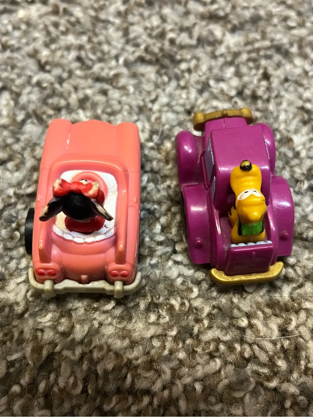 Vintage Minnie & Pluto Pullback Cars